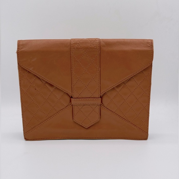Vintage Yves Saint Laurent YSL Quilted Leather Clutch Crossbody 1980s Authentic - Picture 1 of 16